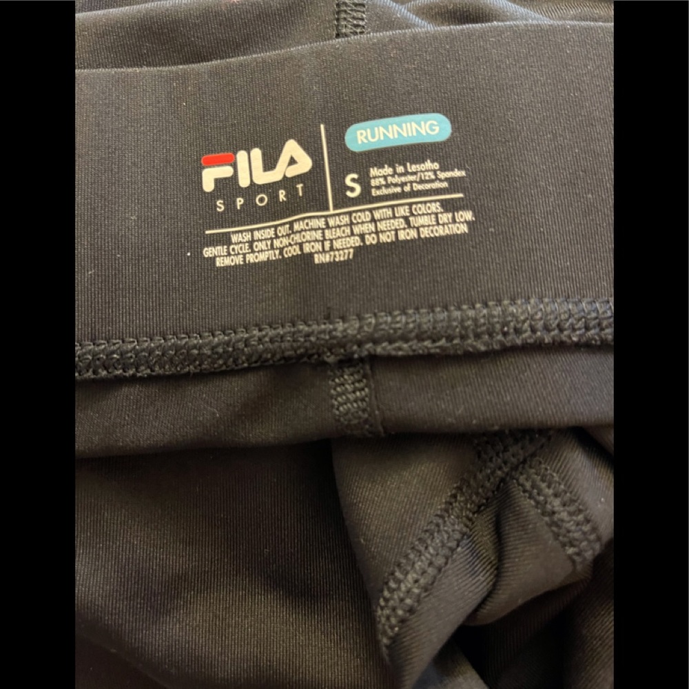 FILA BLACK RUNNING LEGGINGS - Picture 2 of 6